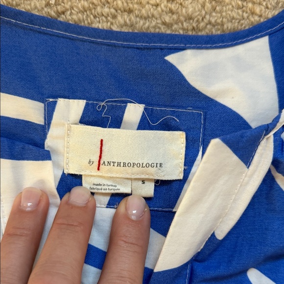 Anthropologie Blue and White Somerset Women's Dress Sz S - Picture 2 of 9